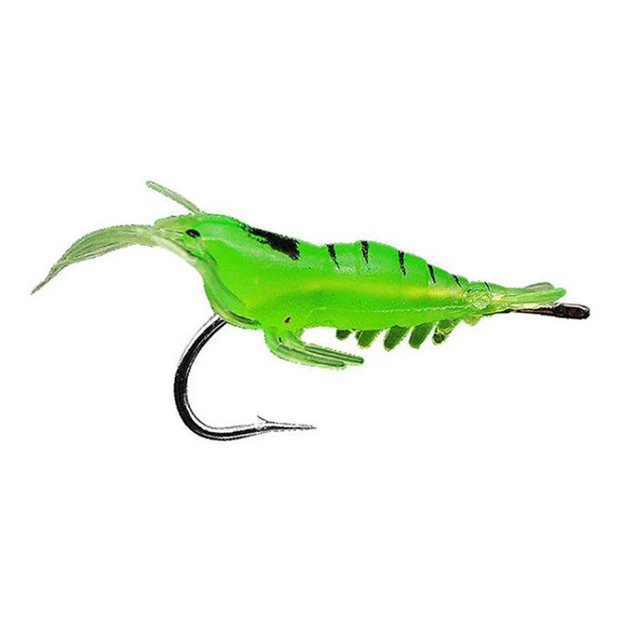 10 Uds. Señuelo de camarón suave anzuelo de gusano Artificial señuelos Crankbait afilados cebo de gambas de silicona Pesca para cebo de Pesca - imagen 4