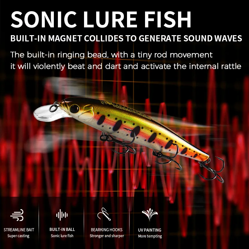 BEARKING mejor precio Riprizer 110 cebo para cisterna 11cm 15g buceo 1,5 m Wobblers Señuelos de pesca de carpa cebos artificiales aparejos - imagen 4