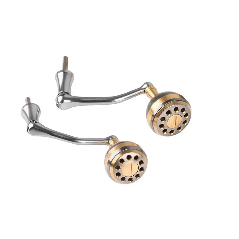 Carrete de pesca hexagonal plegable mediano/grande, mango compatible con perilla 2000-7000, accesorios de carrete giratorio de acero al carbono y Metal - imagen 5