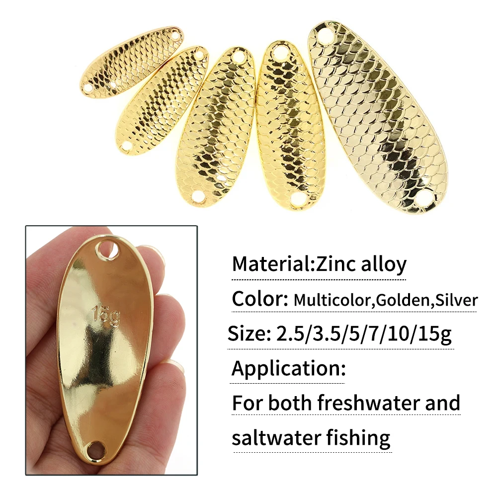 Elllv-señuelo de pesca brillante, 3 piezas, 2,5g, 3,5g, 5g, 7g, 10g, 15g, cucharas de arrastre, cebo duro, anzuelo Jig para caballa - imagen 4