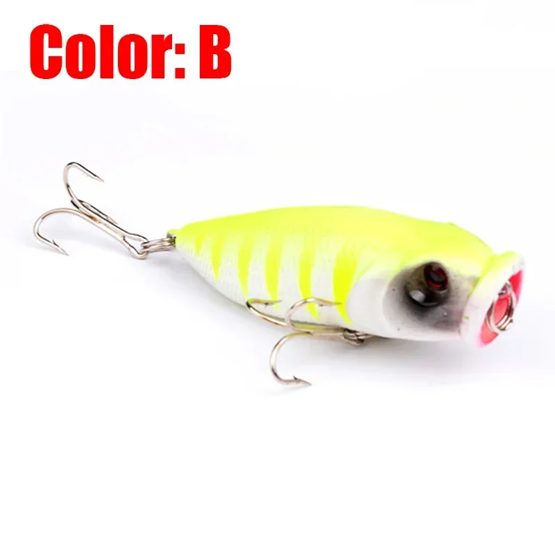 Señuelo de pesca Popper Topwater, 6,5 cm, 9g, Wobblers, cebo duro Artificial con ganchos, Swimbaits de lubina, aparejos de pesca Crankbaits, 1 ud. - imagen 5