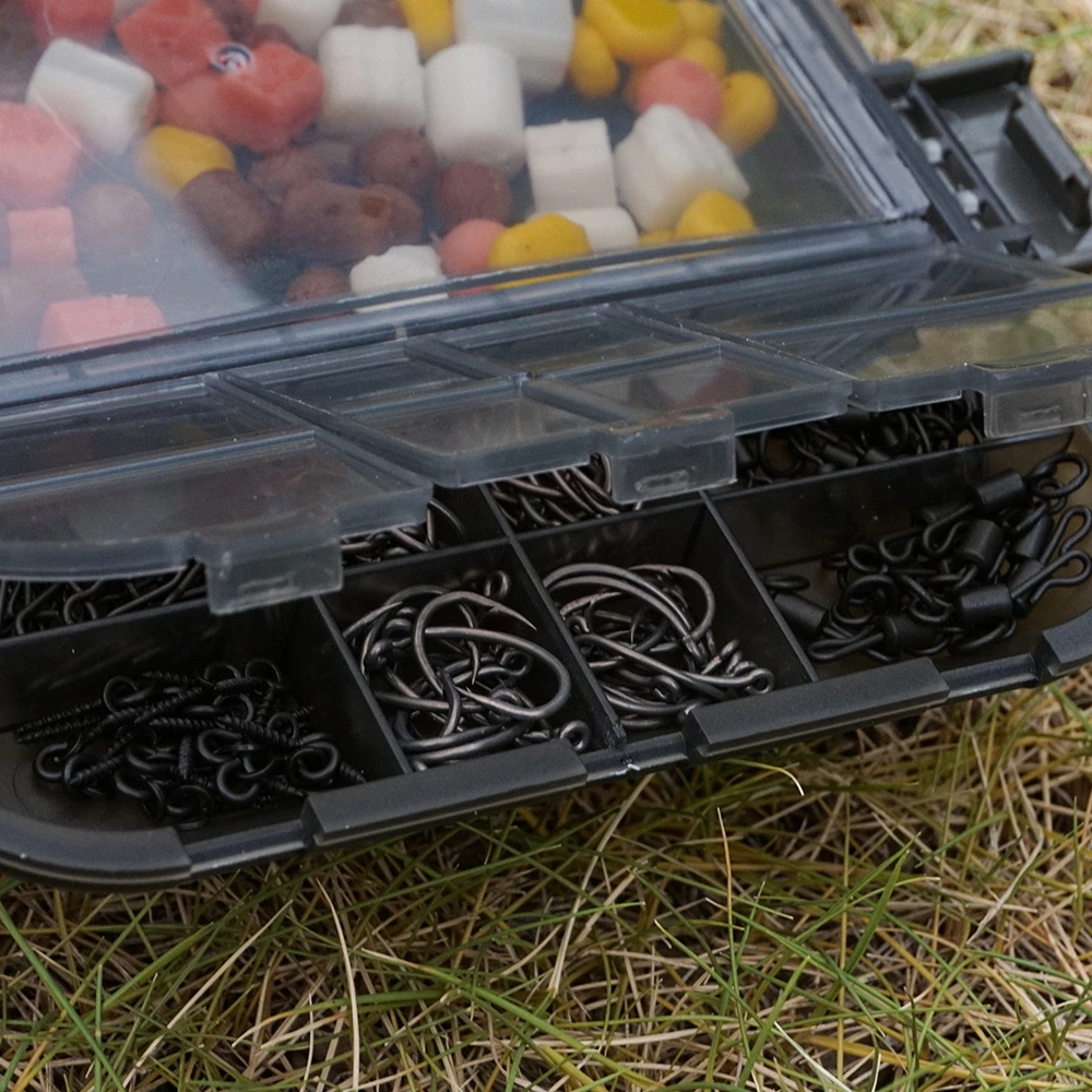 Hirisi-caja de almacenamiento de herramientas giratorias para pesca de carpa, aparejo de 10 piezas, alfileres, accesorios, W503 - imagen 5