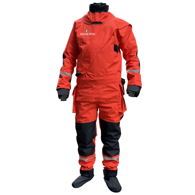 Trajes secos de rescate de agua de superficie Traje de seguridad del mar de Maine Traje seco transpirable de rescate de hielo Traje seco para nadar, agua rápida, protector de recubrimiento