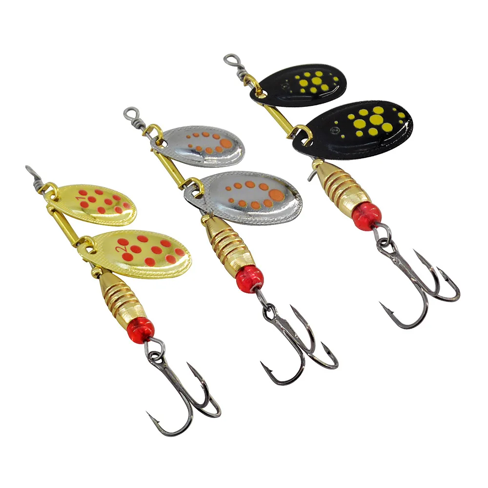Spinner Bait metálico 6g para trucha y lubina – Cuchara doble rotación - imagen 3