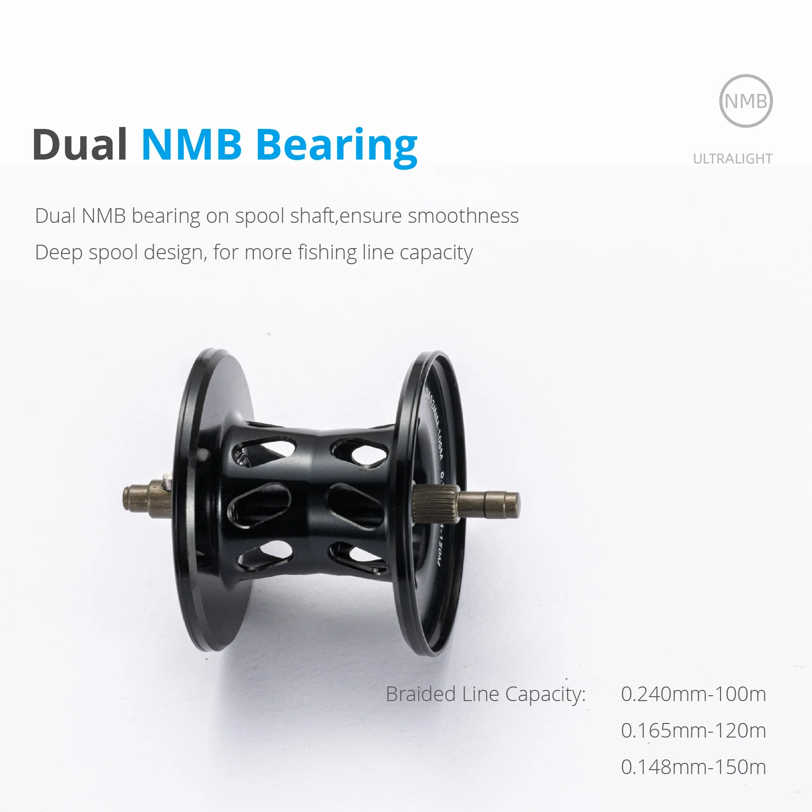 Carrete de Baitcasting SOLOKING FLYPLUM R2 6 + 1BB, carrete de pesca de 158 gramos, carrete de pesca de arrastre de 8,1 de 5kg - imagen 5