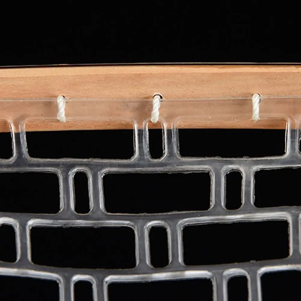 Red de aterrizaje de pesca con mosca, Red de goma ligera portátil con mango de madera, accesorios de equipo de pesca con mosca, envío directo - imagen 3