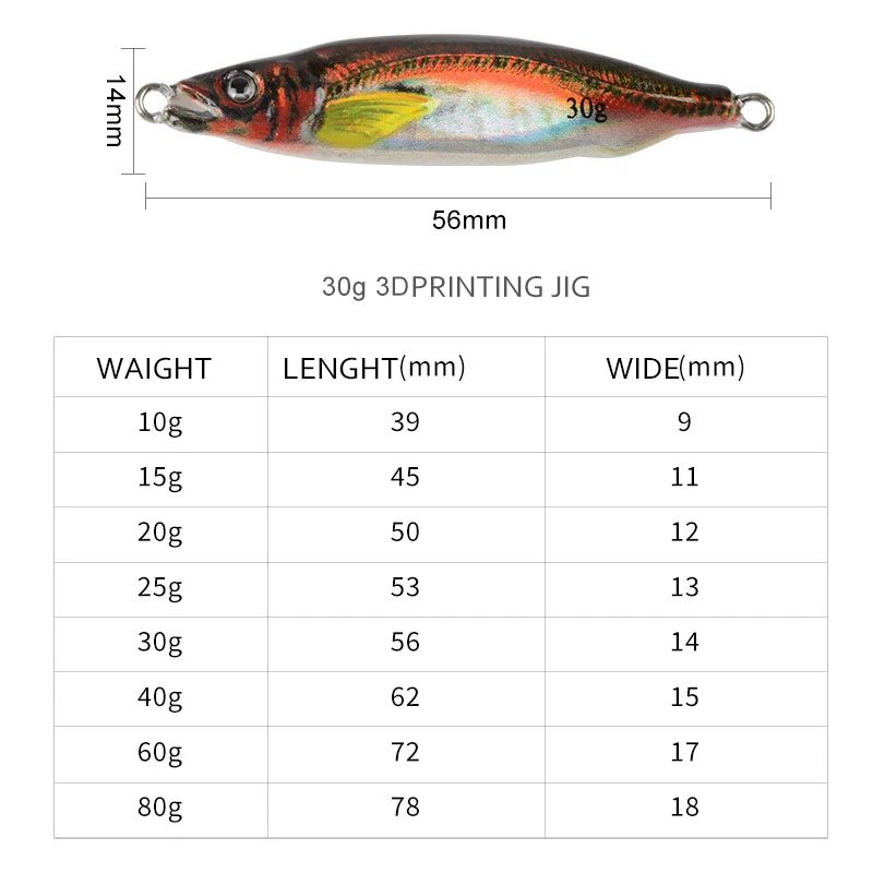 Señuelo metálico impreso en 3D para slow jigging – Atún y arrastre - imagen 4