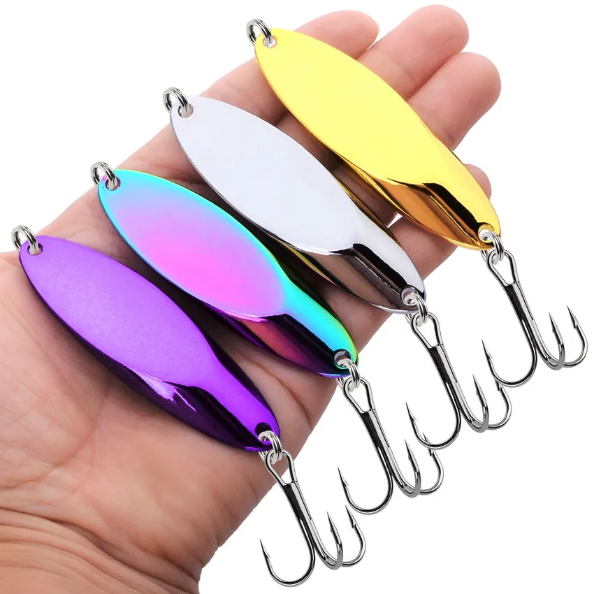 Aorace 10 Uds cuchara giratoria de Metal señuelo de pesca de trucha cebo duro lentejuelas ruido Paillette cebo Artificial pequeño Spinner de lentejuelas duras - imagen 5