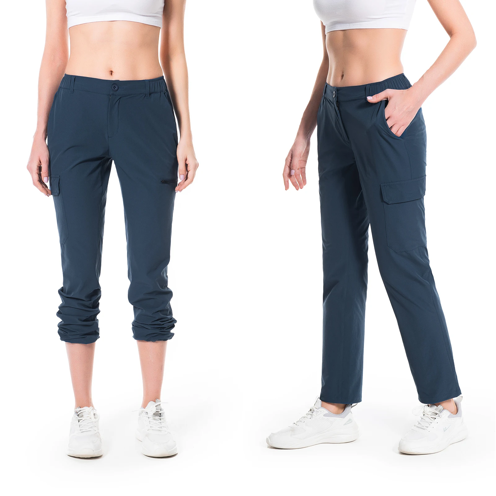 Lightbare-pantalones de senderismo ligeros para mujer, pantalones elásticos de secado rápido, resistentes al agua, UPF 50 + con bolsillos, para verano y exteriores - imagen 2
