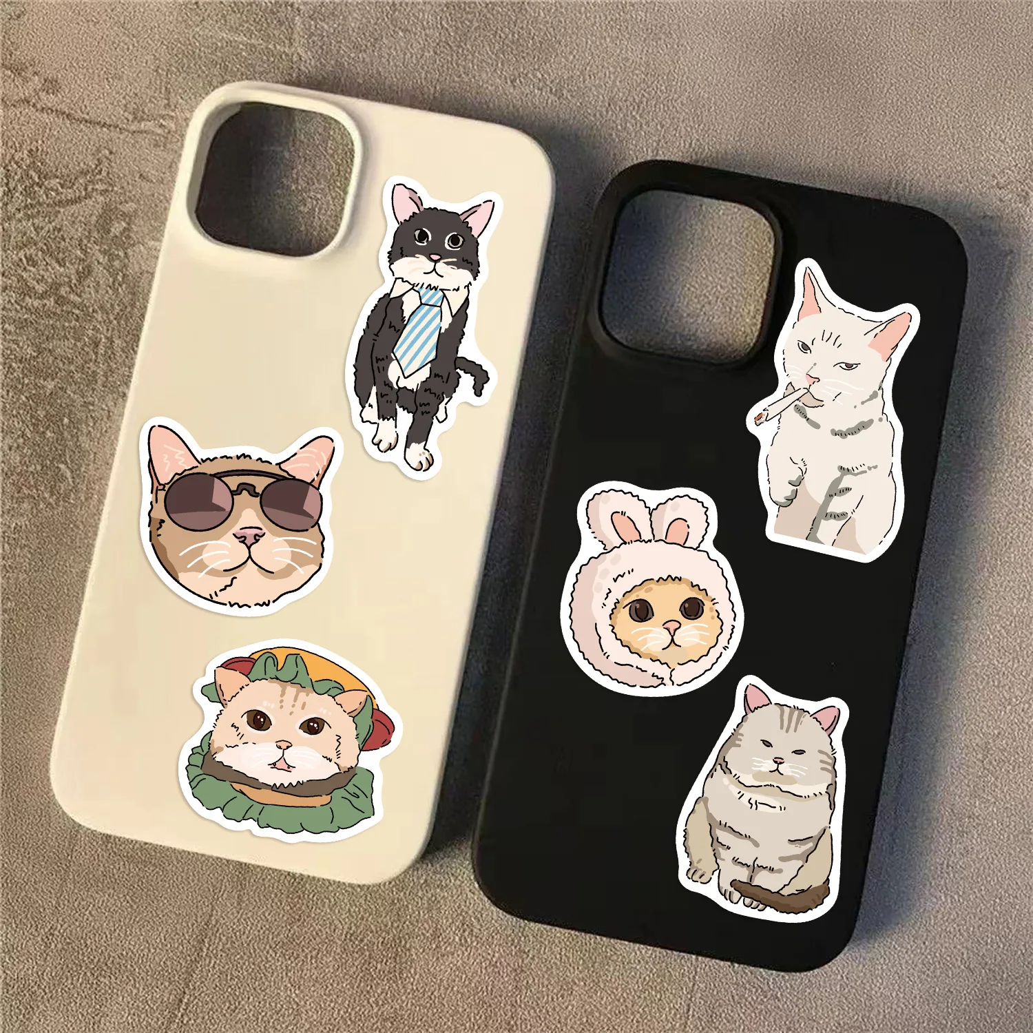 Pegatinas impermeables de gatos para portátil y guitarra - imagen 2