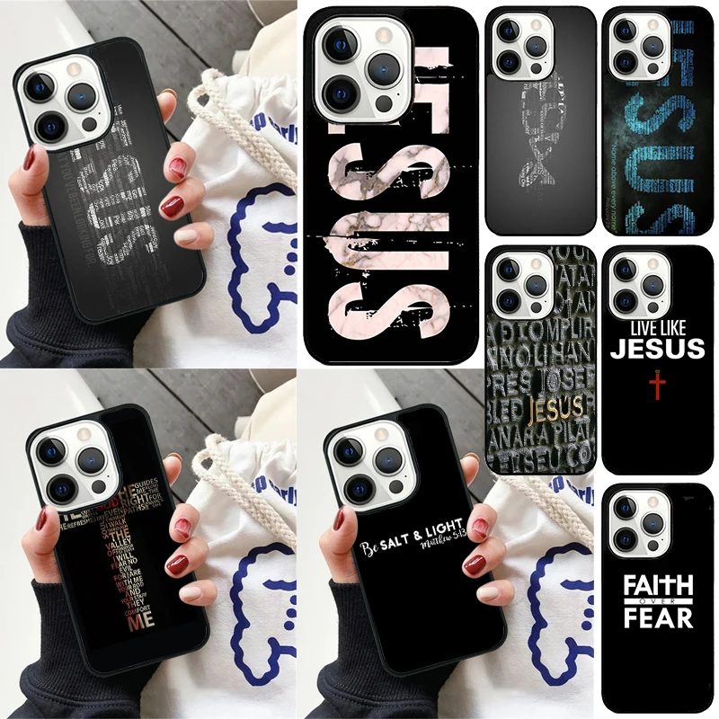 Funda de móvil cristiana con versículo bíblico para iPhone