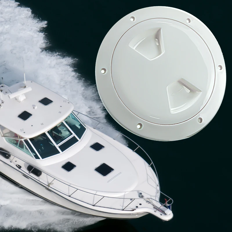 Escotilla de inspección antideslizante redonda con cubierta extraíble, placas de inspección impermeables para yates y barcos RV, 5,8/6,8/8,1 pulgadas - imagen 5