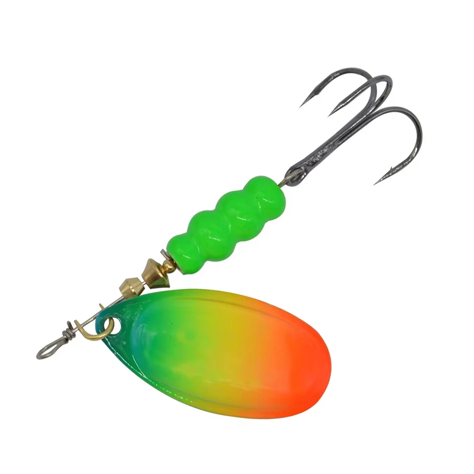 WALK FISH 11,5g Spinner BaitLuya cebo compuesto lentejuelas de colores Metal giratorio lentejuelas Artificial cebo para lubina anzuelos triples plata - imagen 3