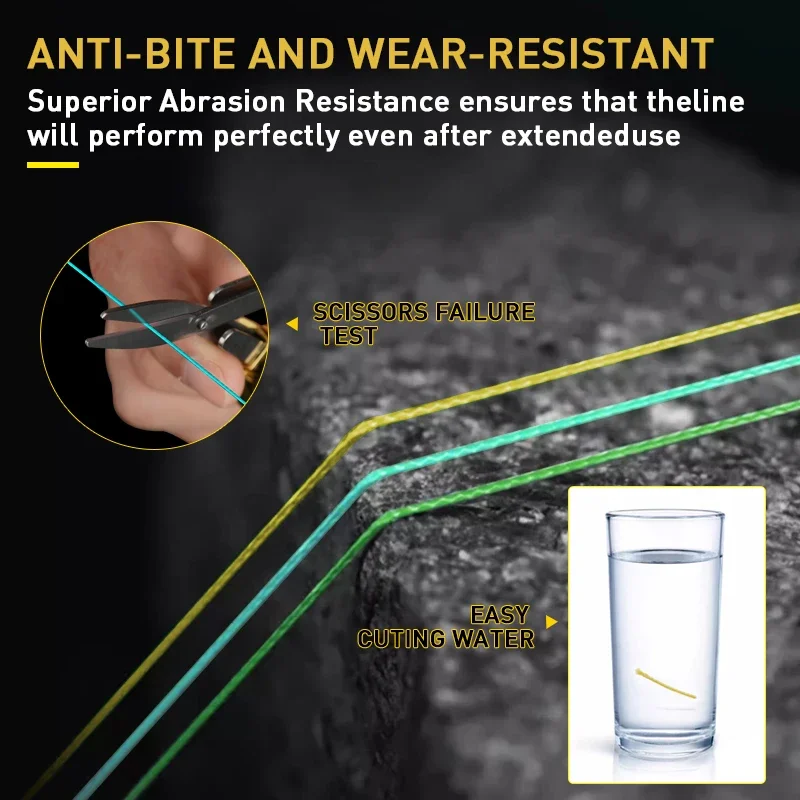 RAMOS-línea de pesca trenzada de 9 hebras, sedal de alta calidad, 300M, 17-88lb, supersuave - imagen 5