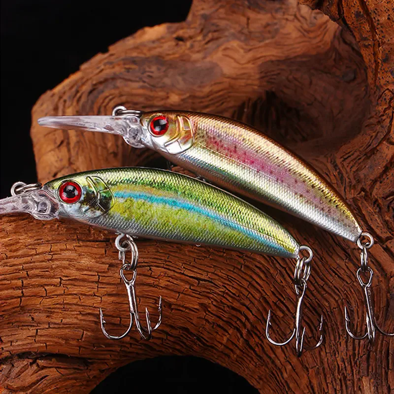 WEIHE 5cm 5,8g 5 colores señuelo duro Artificial impresión 3D pesca pececillo hundimiento cebo para agua dulce y salada - imagen 5