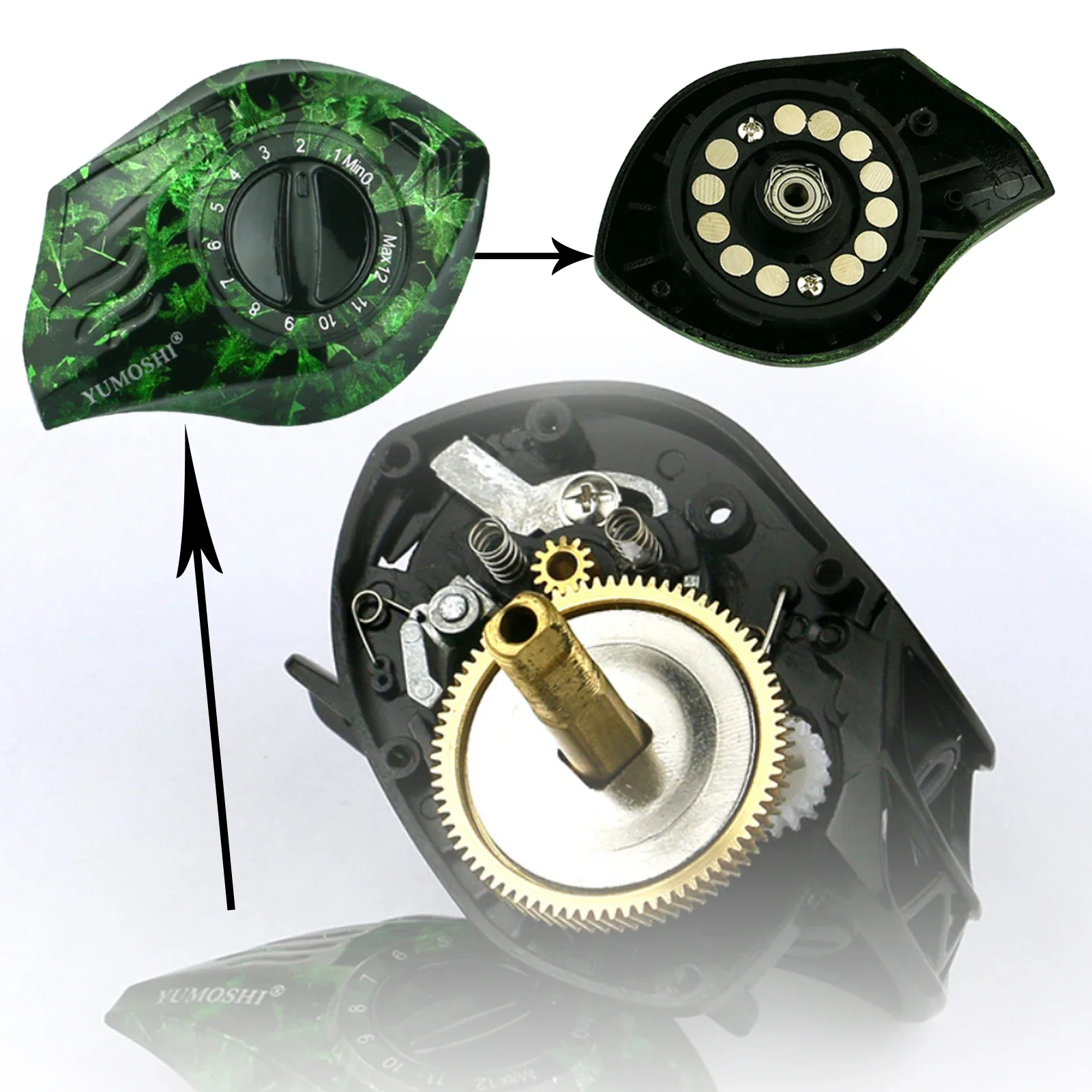 Carrete de pesca Baitcasting, carrete de Metal, ruedas 12BB, arrastre máximo 6,3: 1 de 8KG, sistema de frenado de 12 imanes, carretes de fundición de cebo de pesca - imagen 4