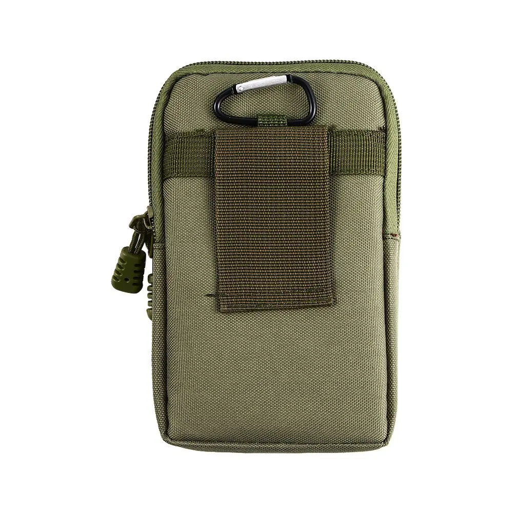 Riñonera verde de una o dos capas para hombre, bolsa para teléfono móvil EDC Molle, monedero, cinturón - imagen 5