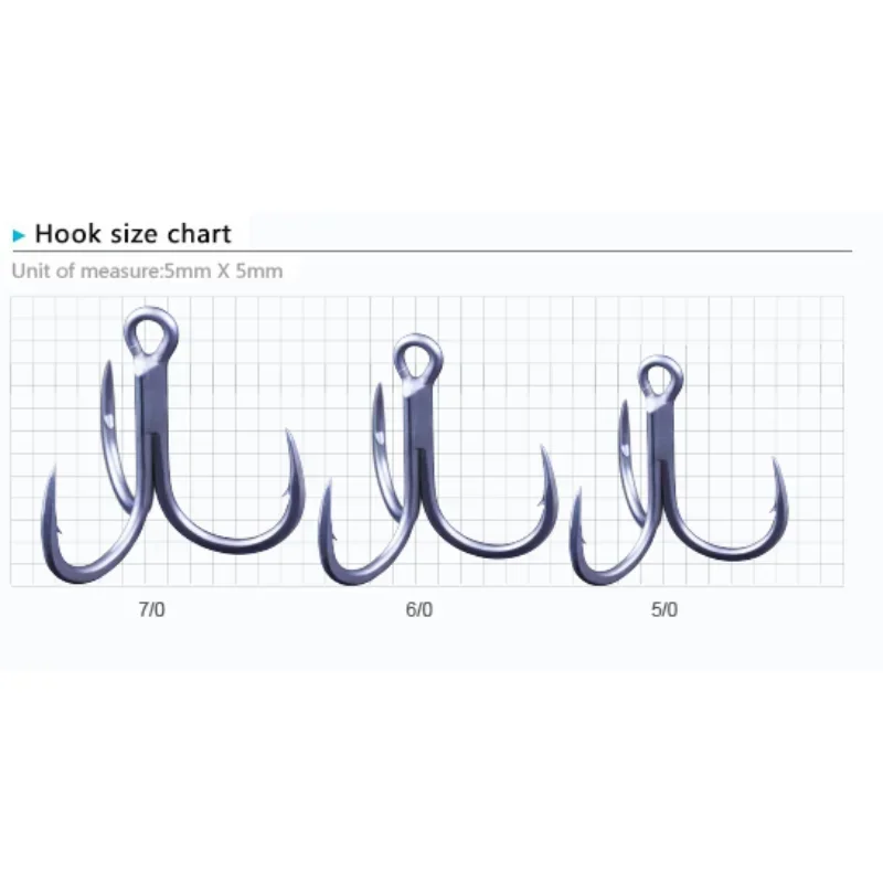 Anzuelo triple BKK GT-REX 6071-7X-HG para pesca en agua salada - imagen 2