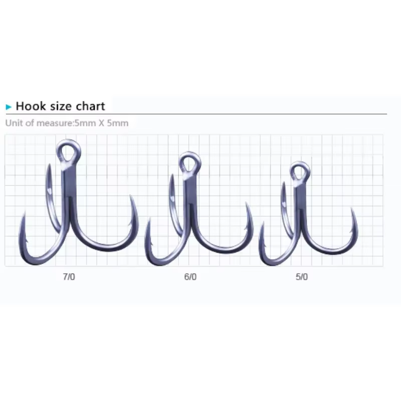 Anzuelo triple BKK GT-REX 6071-7X-HG para pesca en agua salada - imagen 2