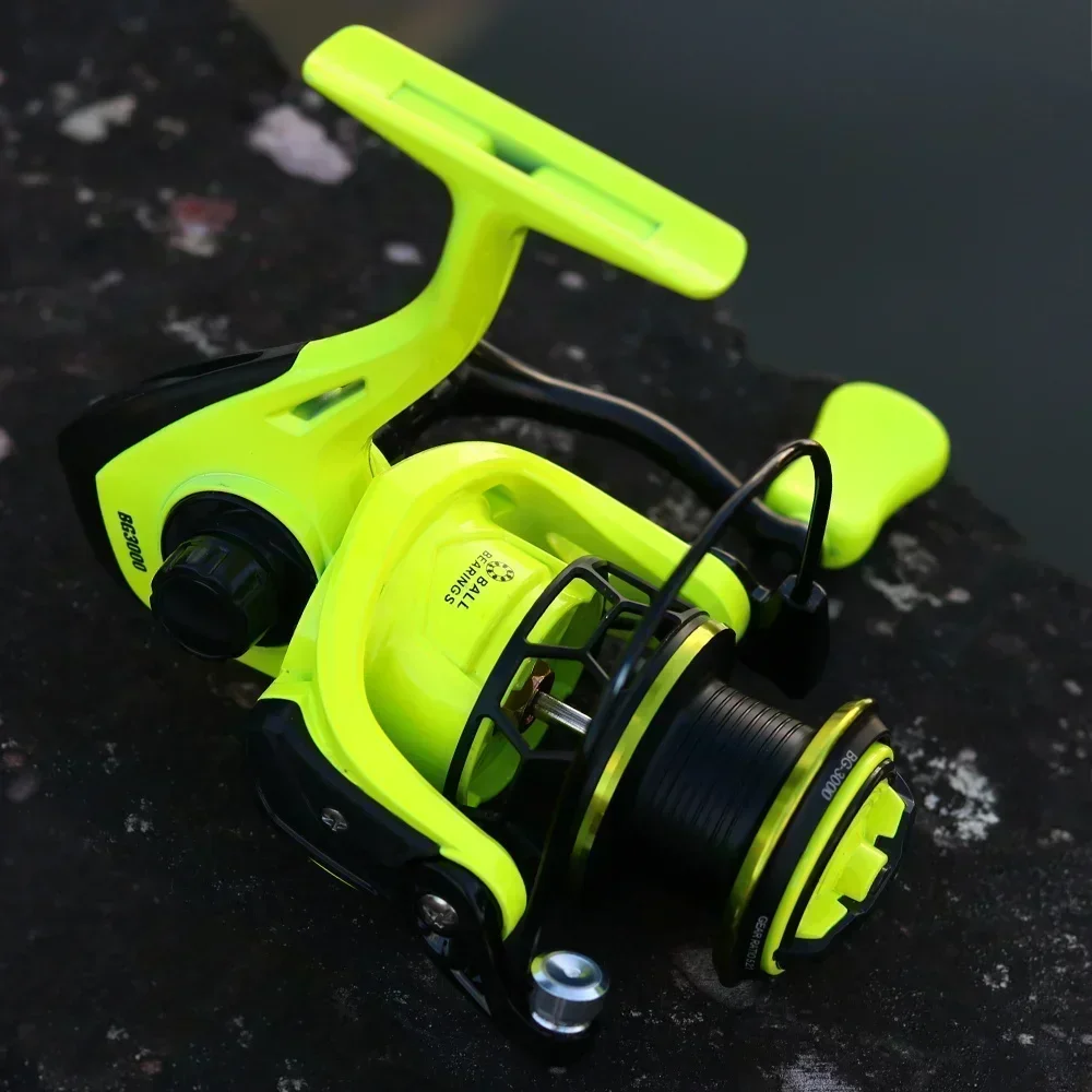 Carrete de Pesca giratorio BAKAWA serie 1000 2000 3000 copa de línea de Metal Pesca 5,2: 1 rueda de relación de engranaje carpa aparejos de agua dulce de agua de mar - imagen 2