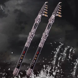 Caña de pescar telescópica ultraligera, cañas de pescar portátiles, alimentador de carpa, corriente de viaje, caña de mano para lago, exterior, 1,5-2,4 m