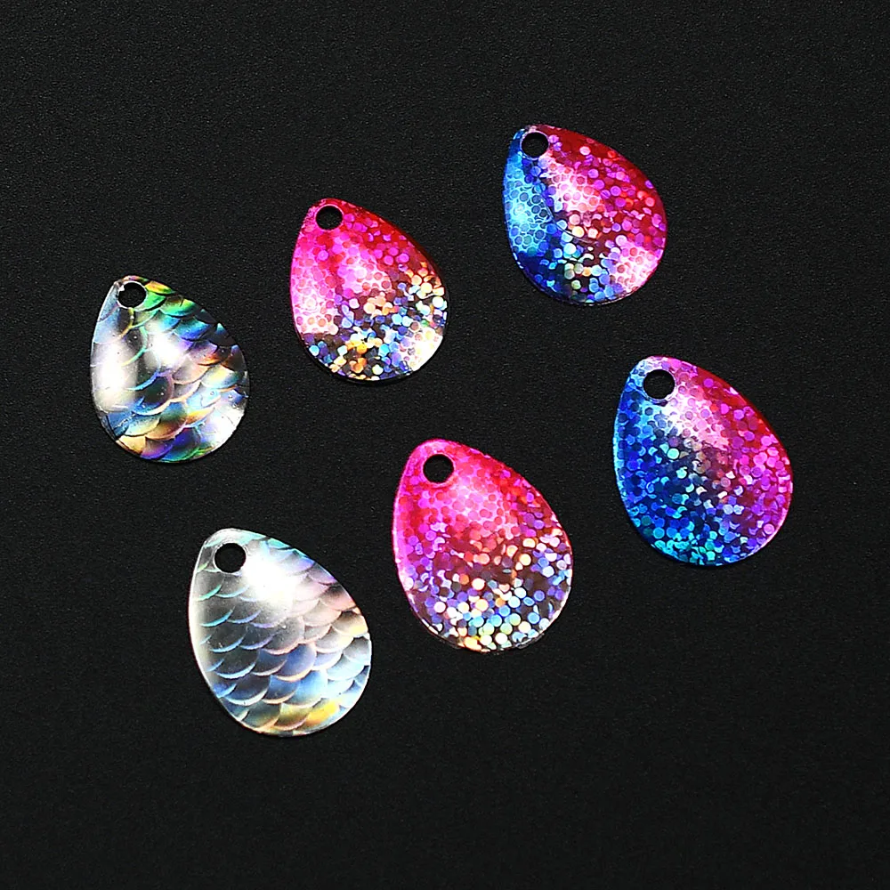 Cuchillas giratorias holográficas arcoíris MNFT para spinnerbait - imagen 2