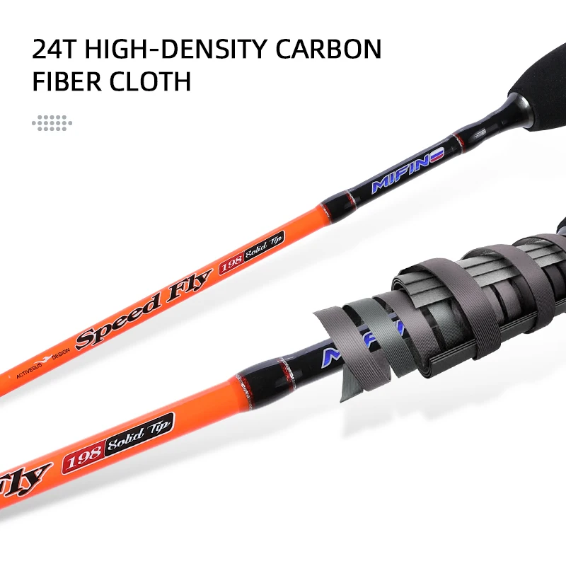 MIFINE-caña de pescar giratoria de carbono ultraligera SPEEDFLY SPIN 24T, con 1,8 M/1,98 M/2,1 M/2,2 M 0,5-6g, 1-8g, 2-10g MF, pesca de trucha - imagen 4