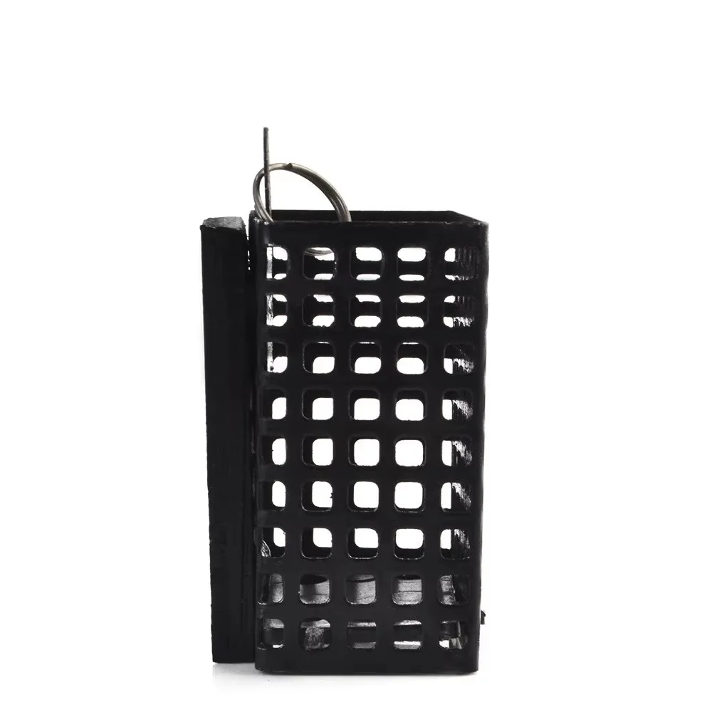 NGB 30g 40g 50g 60g 70g 80g 90g 100g alimentador cuadrado de Metal cebo jaula contenedor cebo cesta soporte alambre pesca de carpa hundimiento - imagen 4