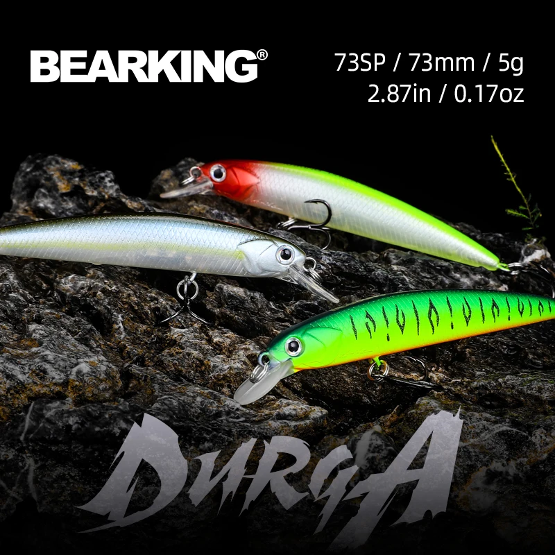 BEARKING nuevo modelo 73mm 5g calidad profesional magent peso Señuelos de pesca minnow manivela cebo Artificial aparejos - imagen 2