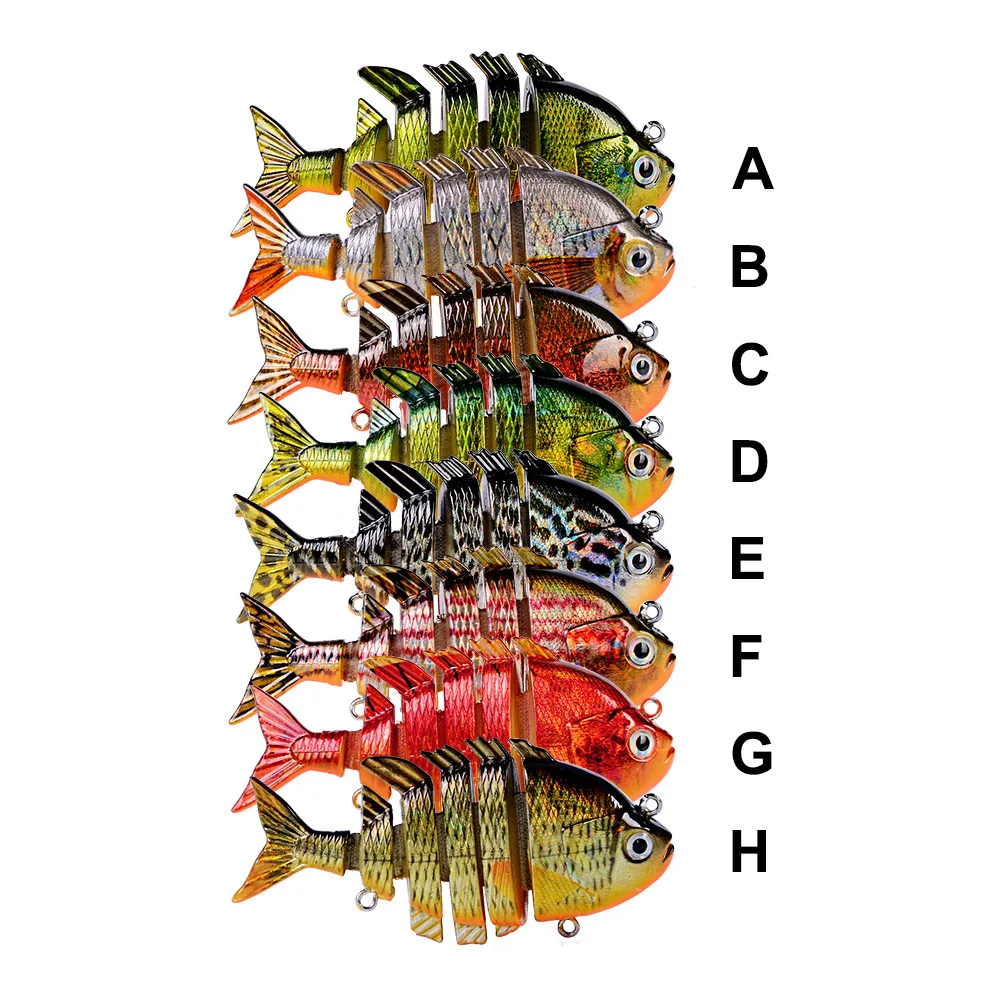 Wobblers-Señuelos de Pesca de Lucio, herramientas artificiales de pesca de carpa, secciones articuladas múltiples, cebo duro Artificial, 14,5g/8cm - imagen 2