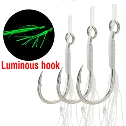 Jigbait Anzuelos Assist Luminosos con púas para jigging vertical