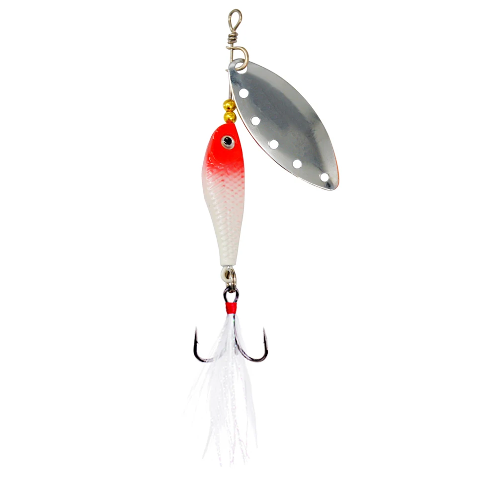 WALK FISH-señuelo de pesca giratorio VIB, 1 piezas, 9G/15,6G, lentejuelas de vibración de Metal con pluma, cebo duro, cuchara giratoria, cebo para Lucio - imagen 3