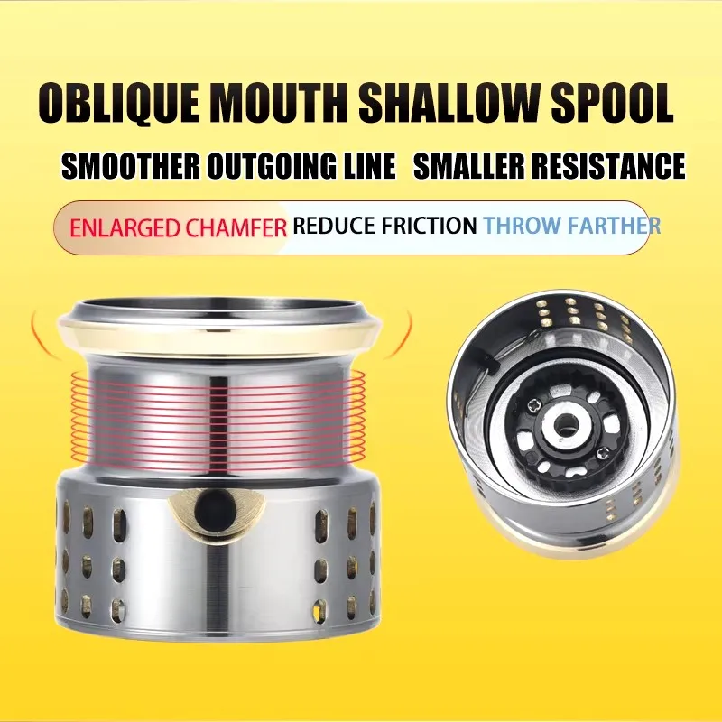 Pesca de lagarto carpa de agua dulce trucha lubina carrete de pesca carrete poco profundo para alimentador pesca carrete giratorio señuelo carrete de pesca - imagen 5