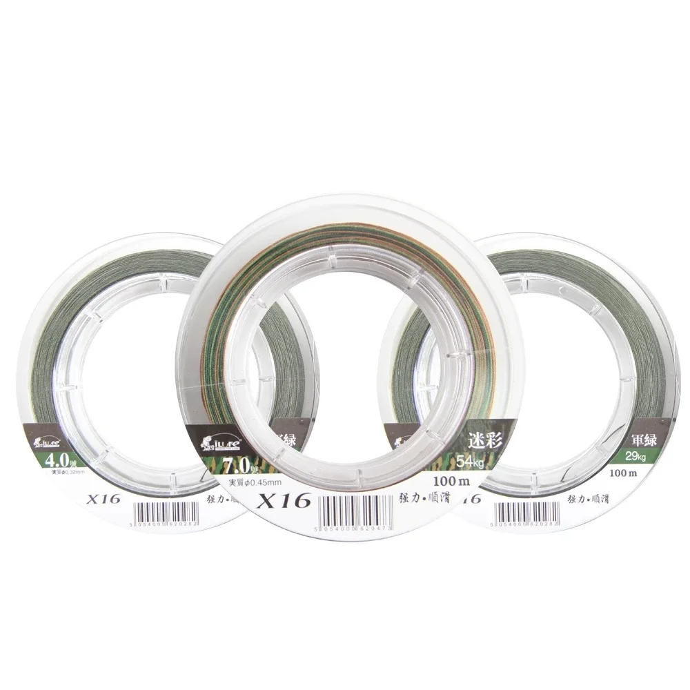 16 hebras de cuerda trenzada línea de pesca multifilamento 100M pesca de carpa alambre trenzado japonés todo para accesorios de pesca línea de PE marino - imagen 3