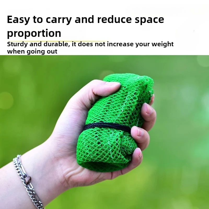 Bolsa de malla de pesca plegable portátil, rejilla pequeña, bolsa de redes para peces vivos, paquete de bolsa de red para la boca para almacenamiento, equipo de pesca - imagen 3