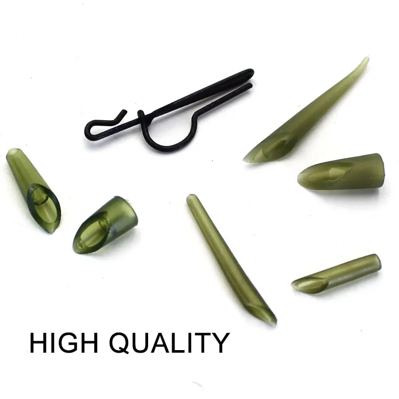 30pcs Carp fishing Accessories D Rig kickers hooks line aligners sleeve anti tangle sleeve for hair ronnie rigs end tackle - imagen 4