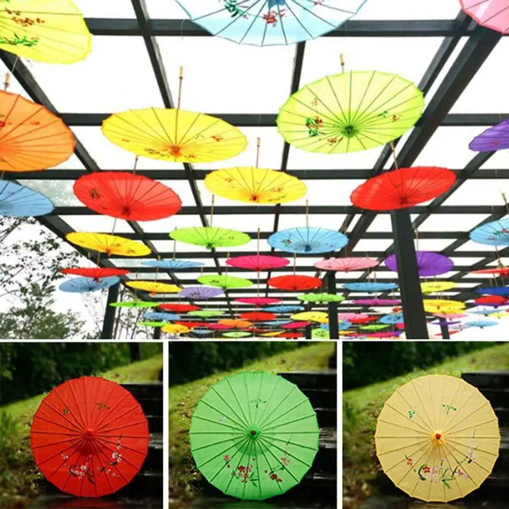 Paraguas de papel aceitado estilo chino antiguo decorativo para fotos - imagen 2