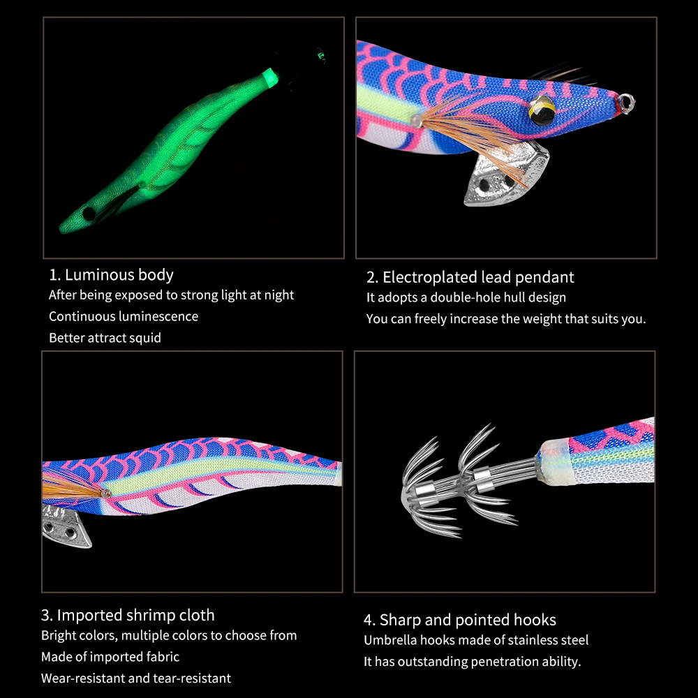 Cebo de calamar SQUID KING 4.0 #   150mm 26g anzuelo de calamar madera camarones señuelos plantillas sepia cebo simulación realista silicona pulpo cebo - imagen 2