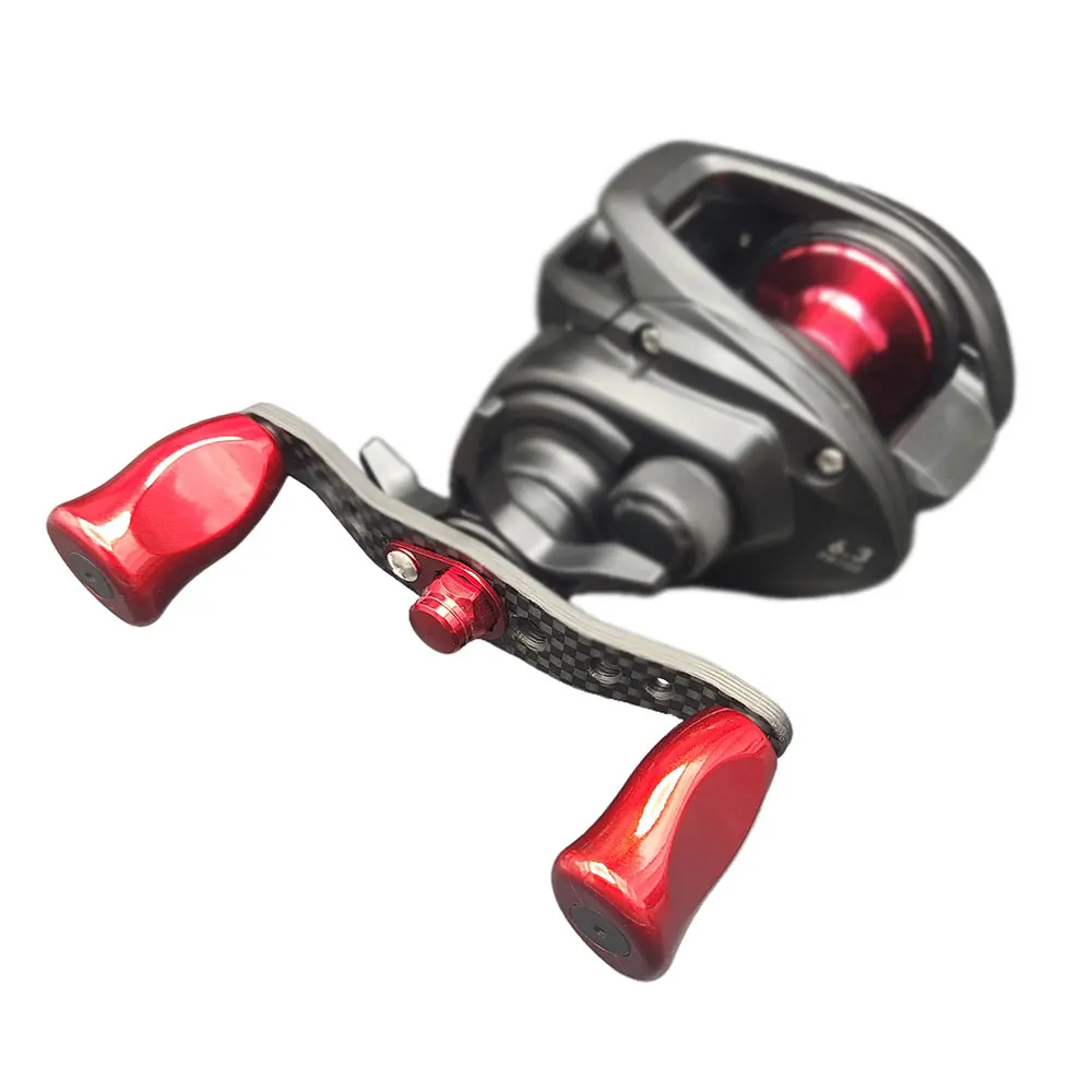 Mango de carrete de pesca fundido de fibra de carbono de 85mm, perilla ABS con rodamientos, mango ligero de tamaño pequeño para carretes de pesca DAIWA - imagen 5