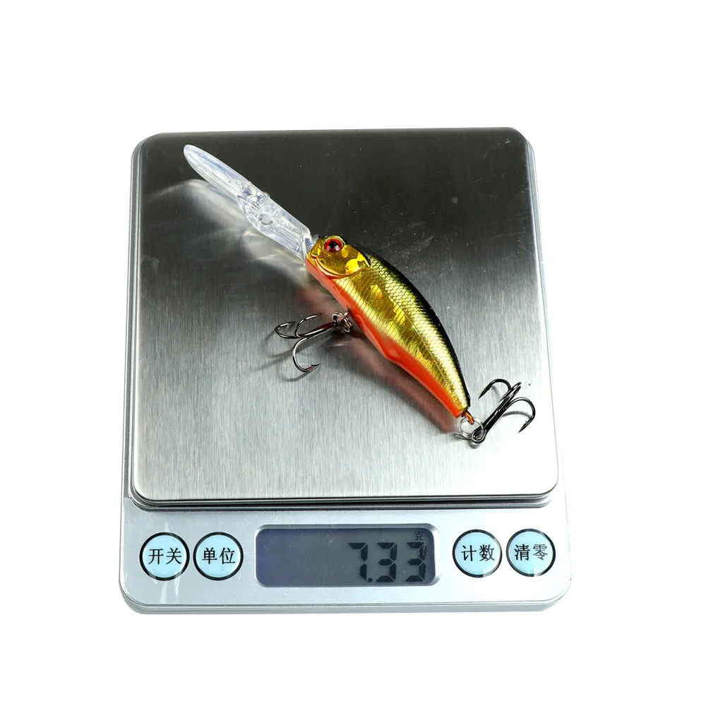 Señuelo de pececillo de pesca, 10cm/7,4g, tiro largo, Sebarau, asesino de pavo real, Señuelos de pesca de agua completa, cebos duros - imagen 4