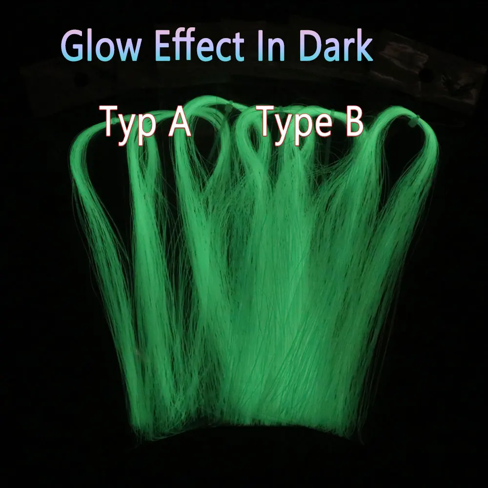 Bimoo, 0,37mm de ancho, brillo nocturno luminoso, oropel Flashabou, materiales para atado de moscas para ninfas, Streamer, pesca en agua salada, señuelos con mosca - imagen 5