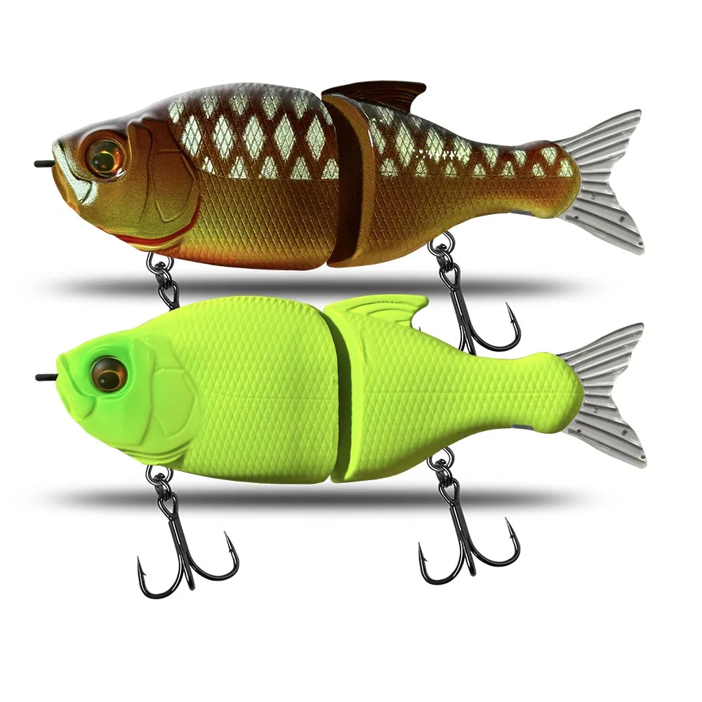 Señuelo de pesca Artificial hundido Swimbait 110mm 37g cebo articulado Swimbait cebo duro con cola de PVC suave reemplazable - imagen 4