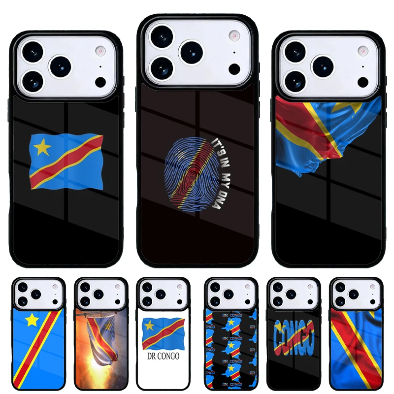 Funda iPhone Bandera Congo – Carcasa trasera 17 16 15 14 13 12 11 Pro