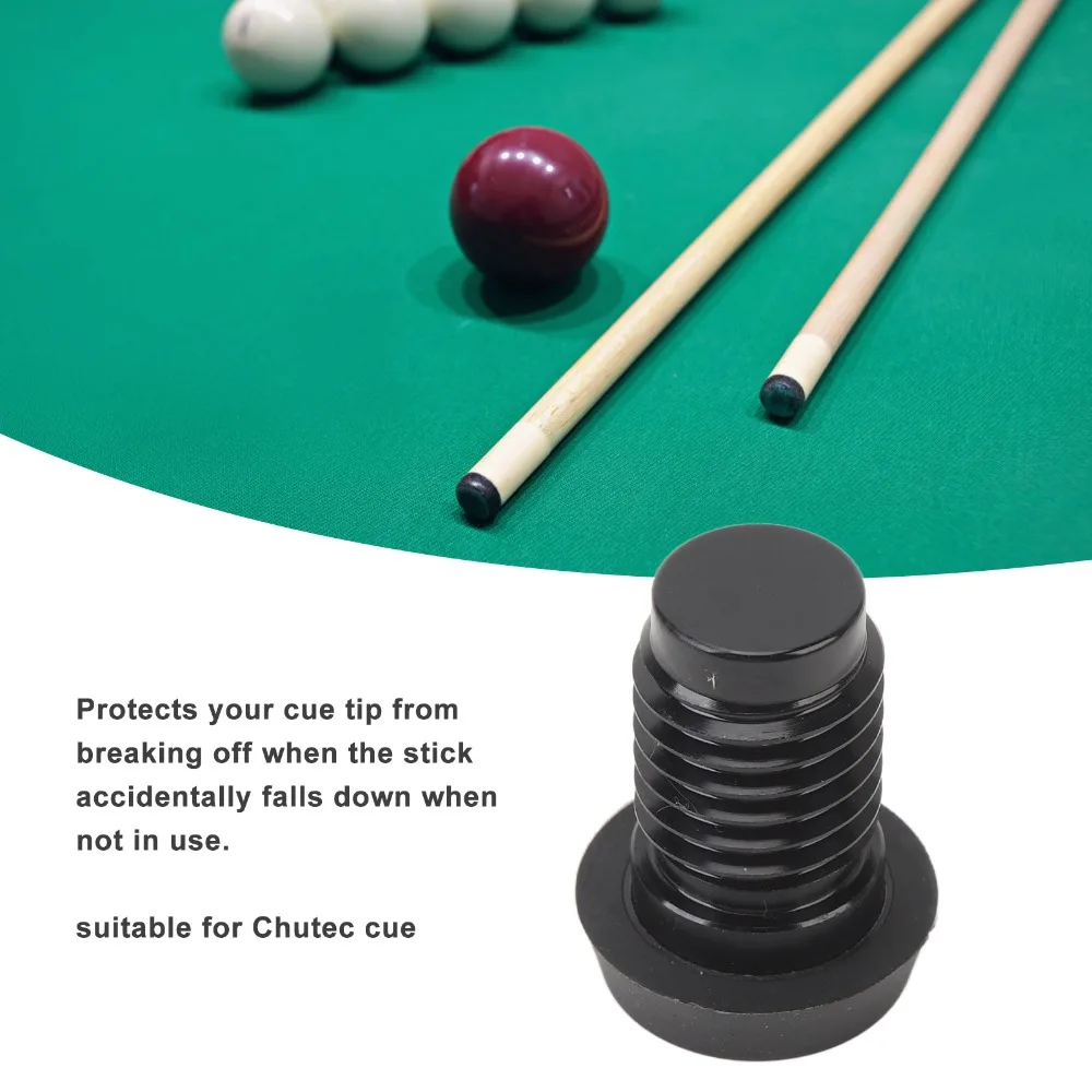 Cubierta de goma para tacos de billar, tapón inferior de aluminio de tamaño pequeño, cubierta inferior ligera para tacos de billar - imagen 3