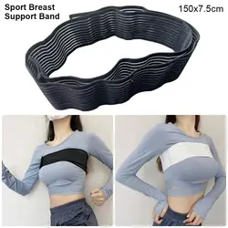 Correa ajustable para sujetador deportivo, estabilizador sin rebote, banda de soporte para pecho de 150cm, vendaje de compresión elástico, 1 Uds.