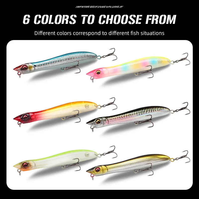 MAGIC WORKS-señuelo de pesca con superficie de lápiz, 105mm, 10,6g, para caminar al perro, Topwater, Wobbler, Popper flotante, cebos duros, señuelos artificiales - imagen 5