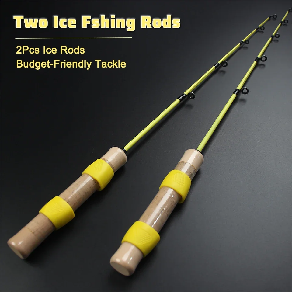 Kit de pesca en hielo con doble caña: doble, diversión para el precio de una caña, punta de caña sensible y no se rompe fácilmente al doblado. - imagen 4