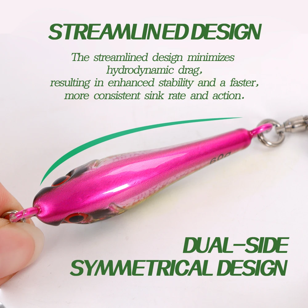 TOLU nuevo 40g 60g 80g plantillas de Metal duro de hundimiento rápido Japón láser piel atún pesca Jig señuelo agua salada con ganchos de carrete - imagen 5