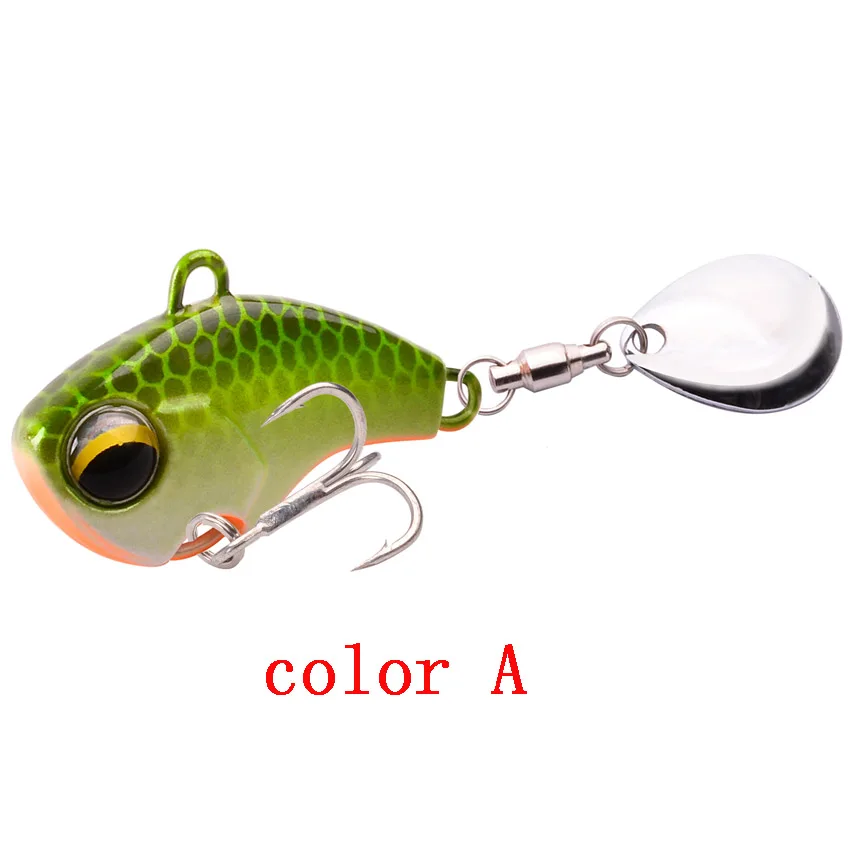 1 Uds. Cebo giratorio de Metal VIB con vibración Spinner cuchara Señuelos de Pesca 6g/14g/26g plantillas trucha Wobbler Pesca cebos duros aparejos de Pesca - imagen 5