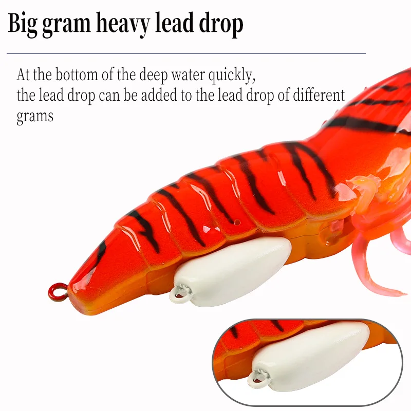 Como cebo duro que brilla, anzuelo para camarones, coronas realistas, 42g, sonido de ruido, plantillas de calamar, juego de Señuelos de Pesca de Mar, sepia Artificial, pulpo - imagen 2